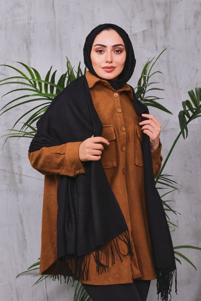 Pamuksu Pashmina Omuz Şalı Atkı