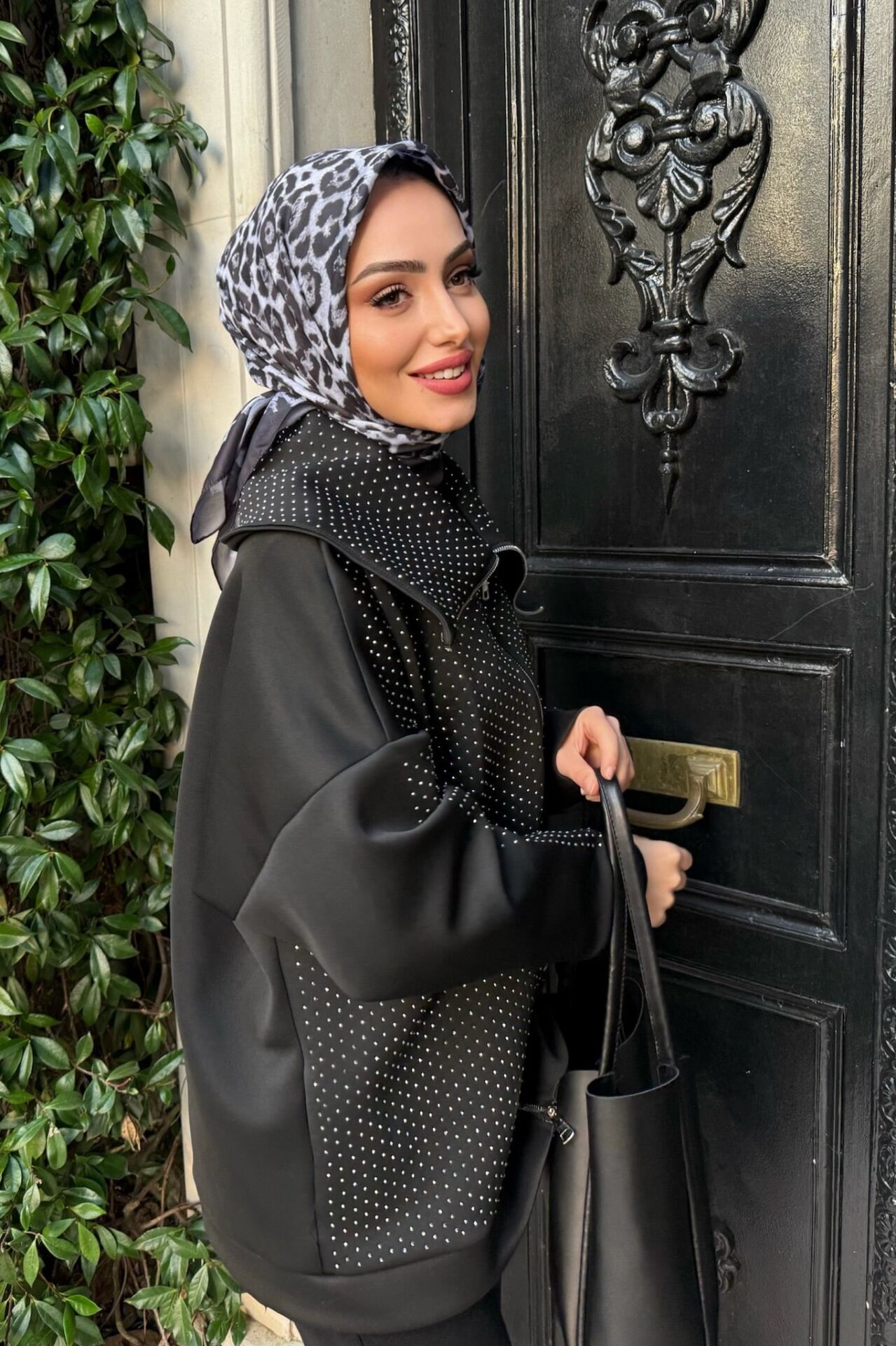 Leopar Desen Soft Pamuksu Eşarp