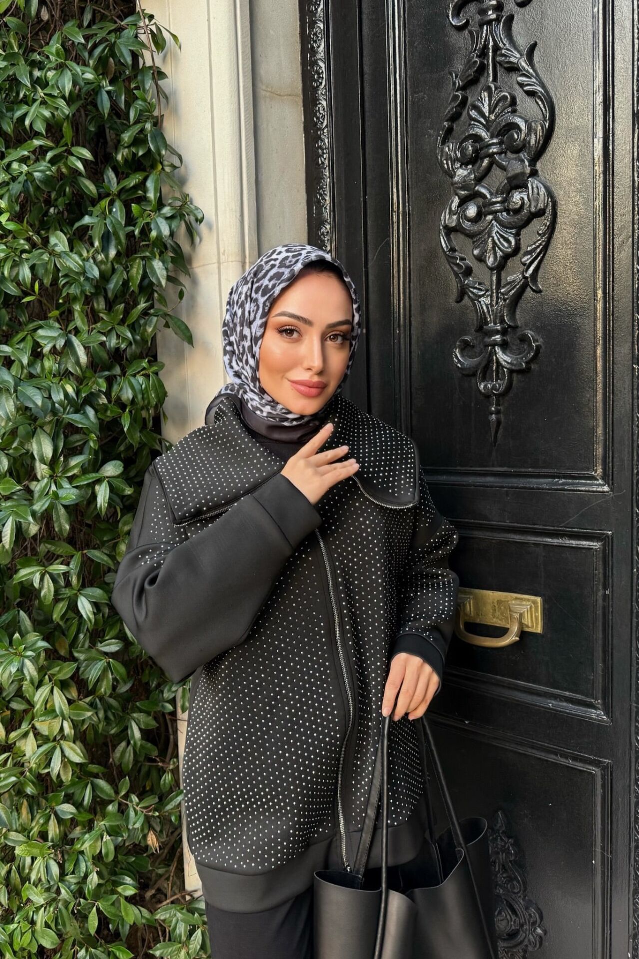 Leopar Desen Soft Pamuksu Eşarp