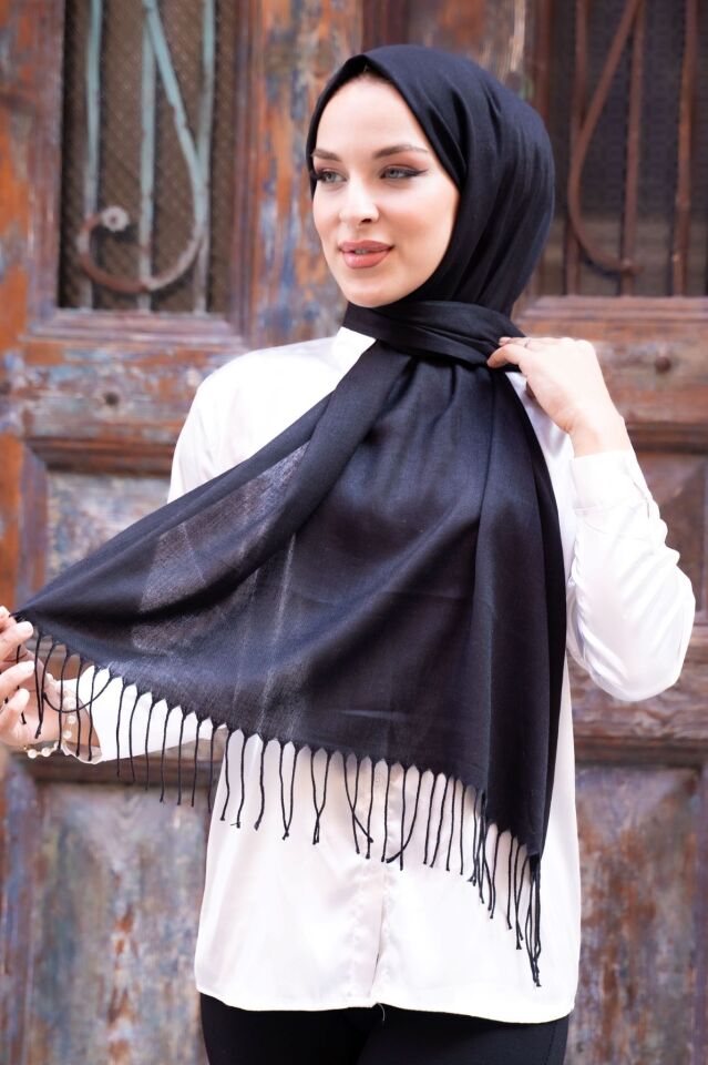 140 gr. Püsküllü Pamuksu Pashmina Şal