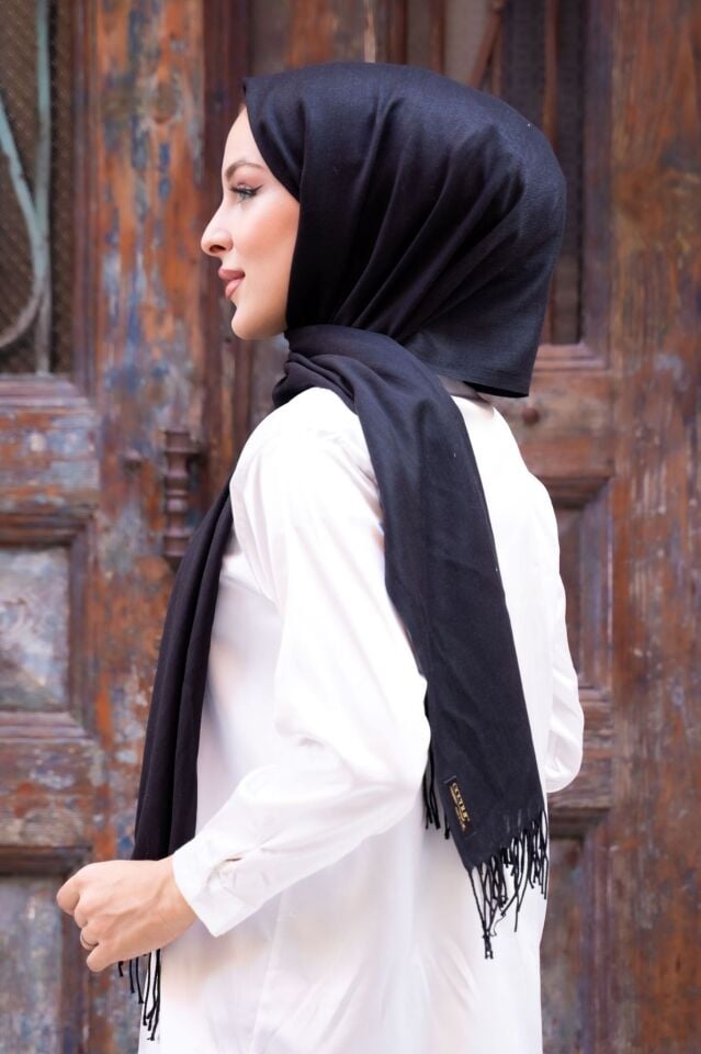 140 gr. Püsküllü Pamuksu Pashmina Şal