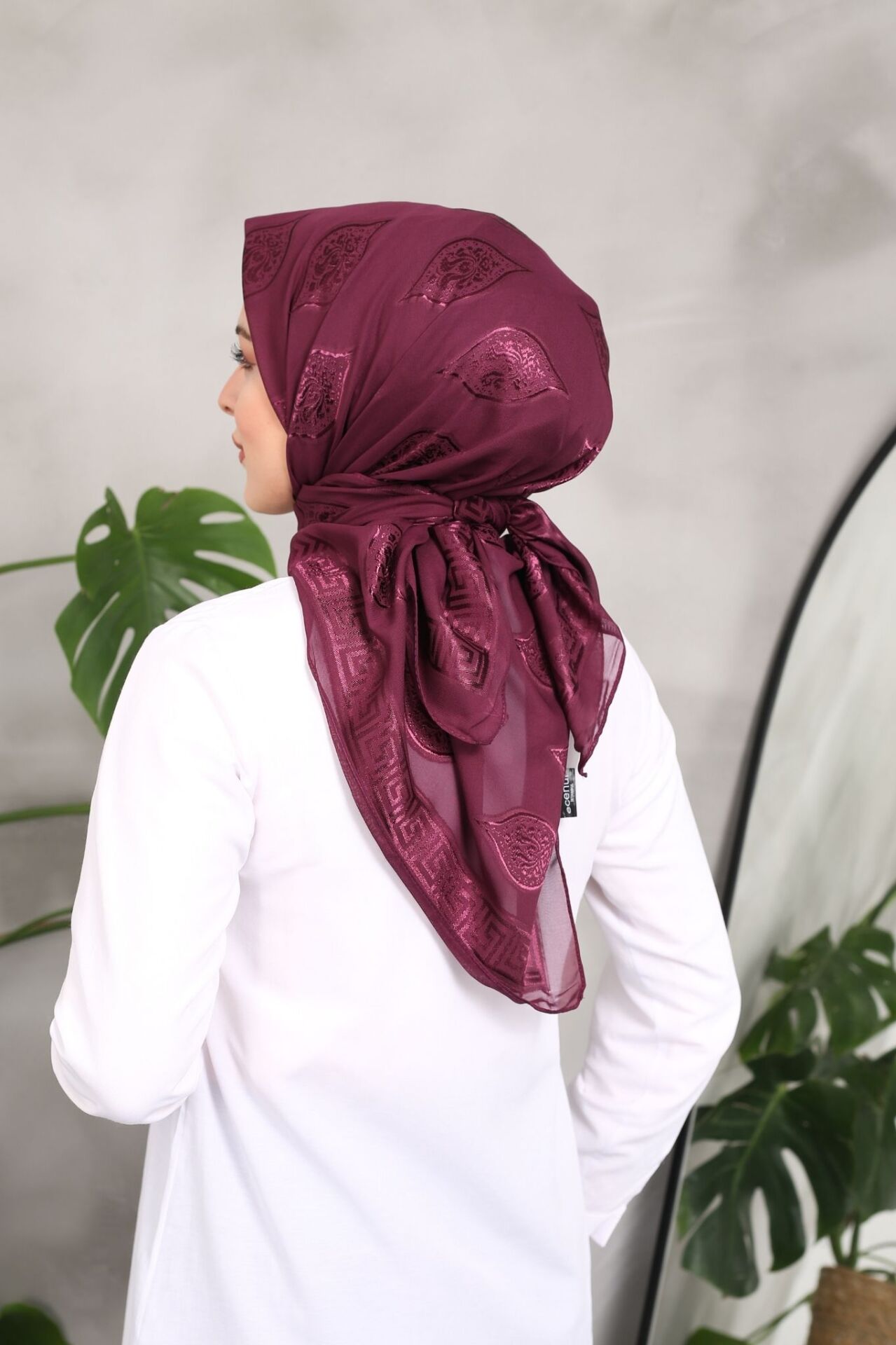 Etnik Jakar Şifon Eşarp