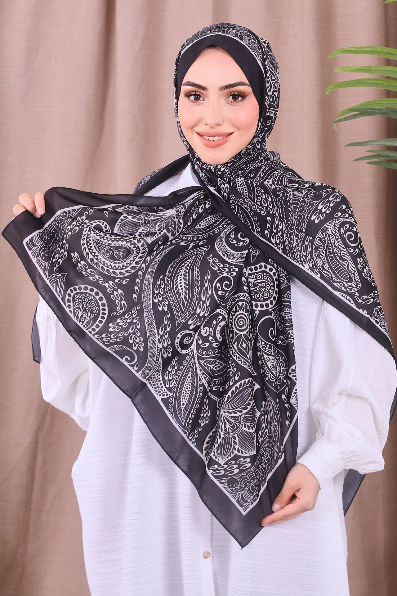 Etnik Desen Retro Soft Şal