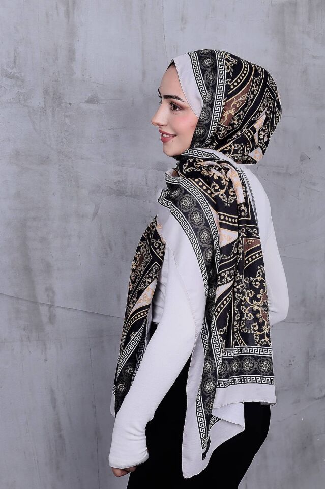 Etnik Desen Retro Soft Şal