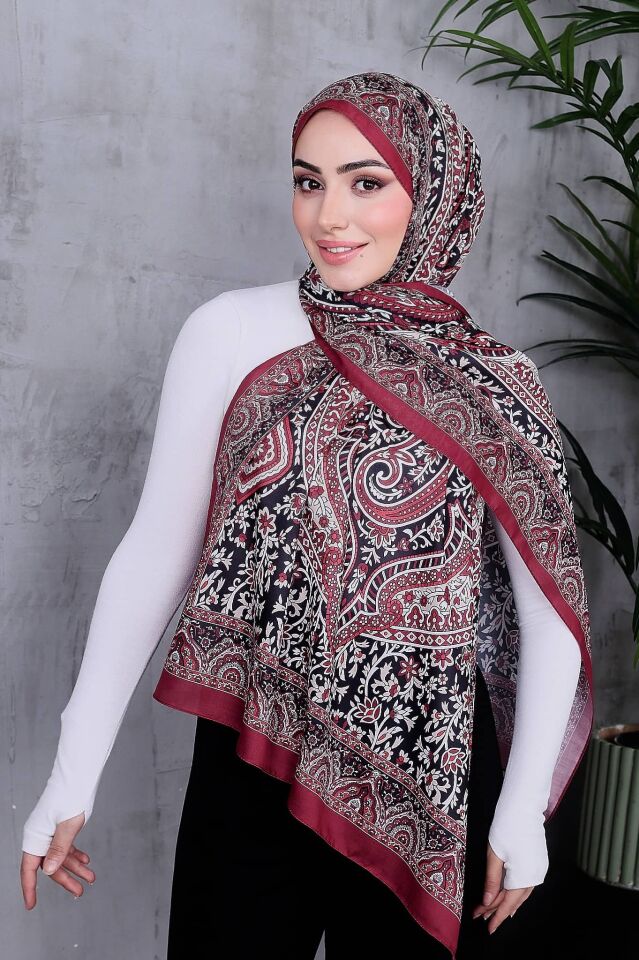 Etnik Desen Retro Soft Şal