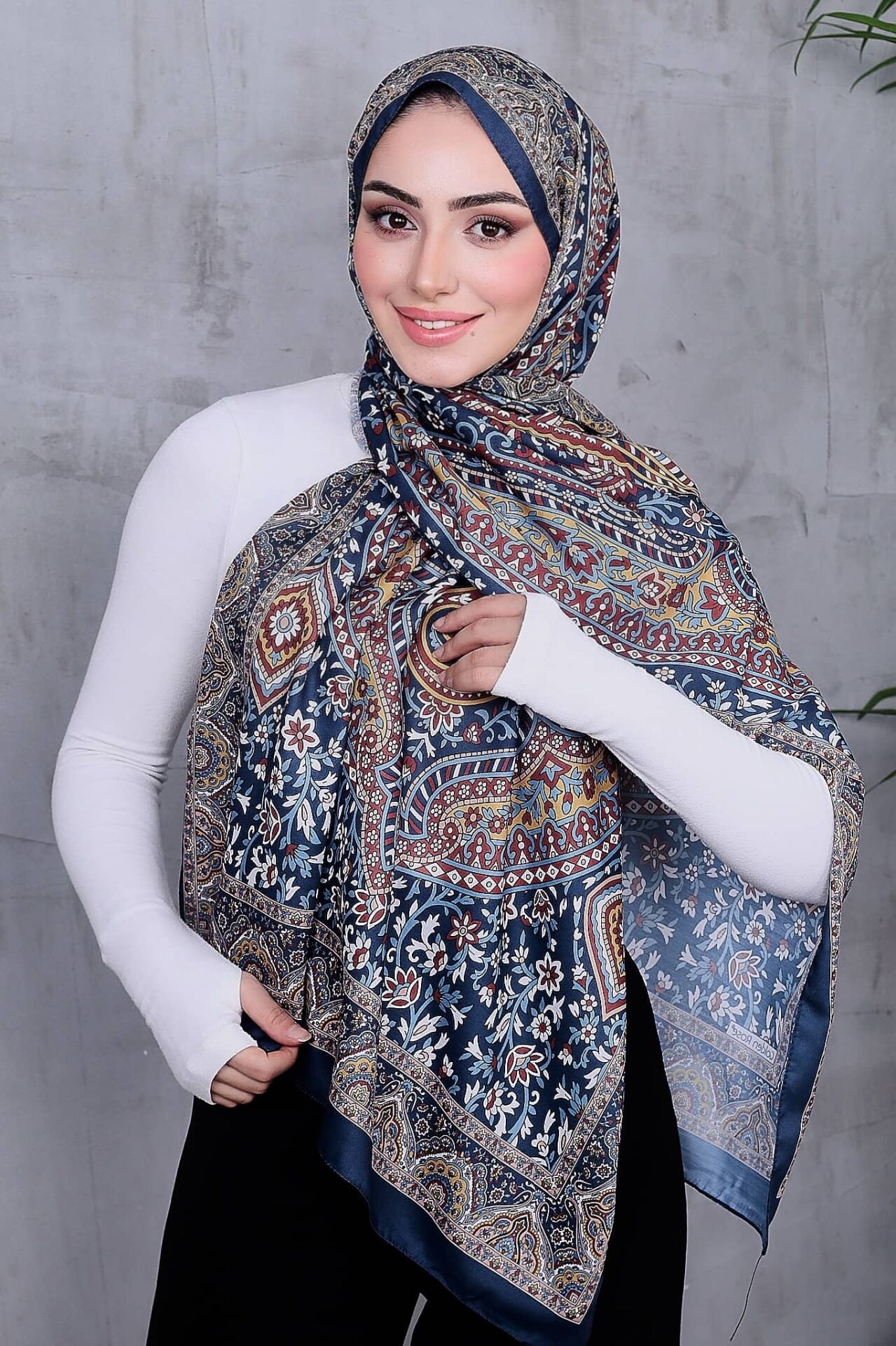 Etnik Desen Retro Soft Şal
