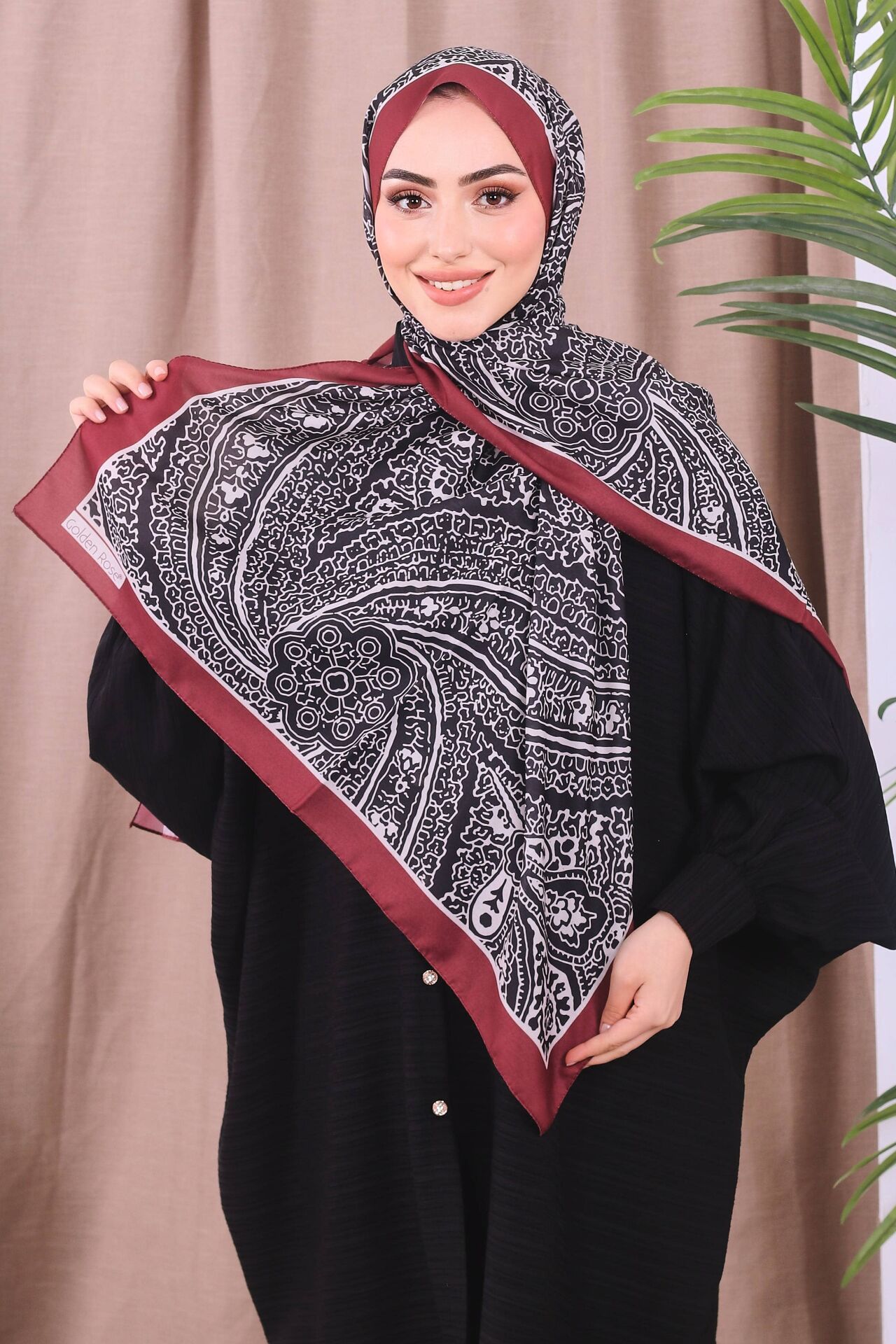 Etnik Desen Retro Soft Şal