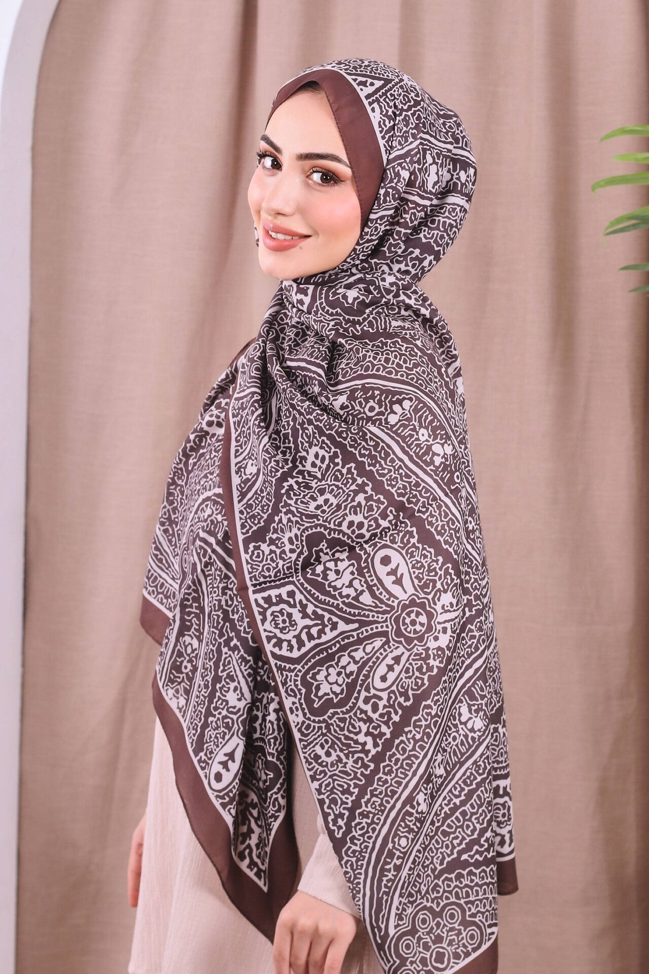 Etnik Desen Retro Soft Şal