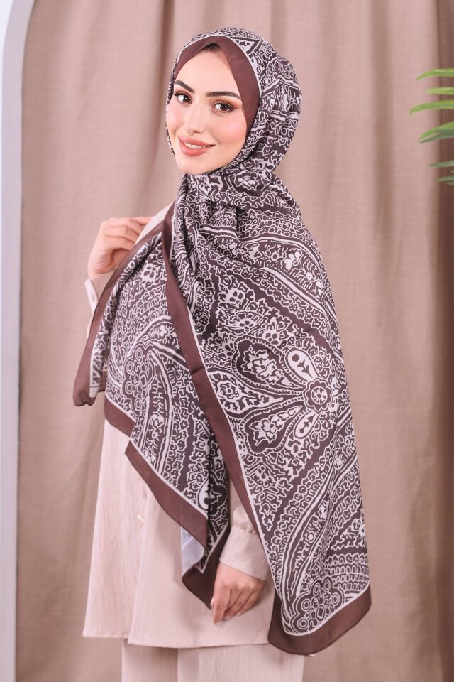 Etnik Desen Retro Soft Şal