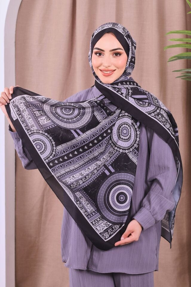 Etnik Desen Retro Soft Şal