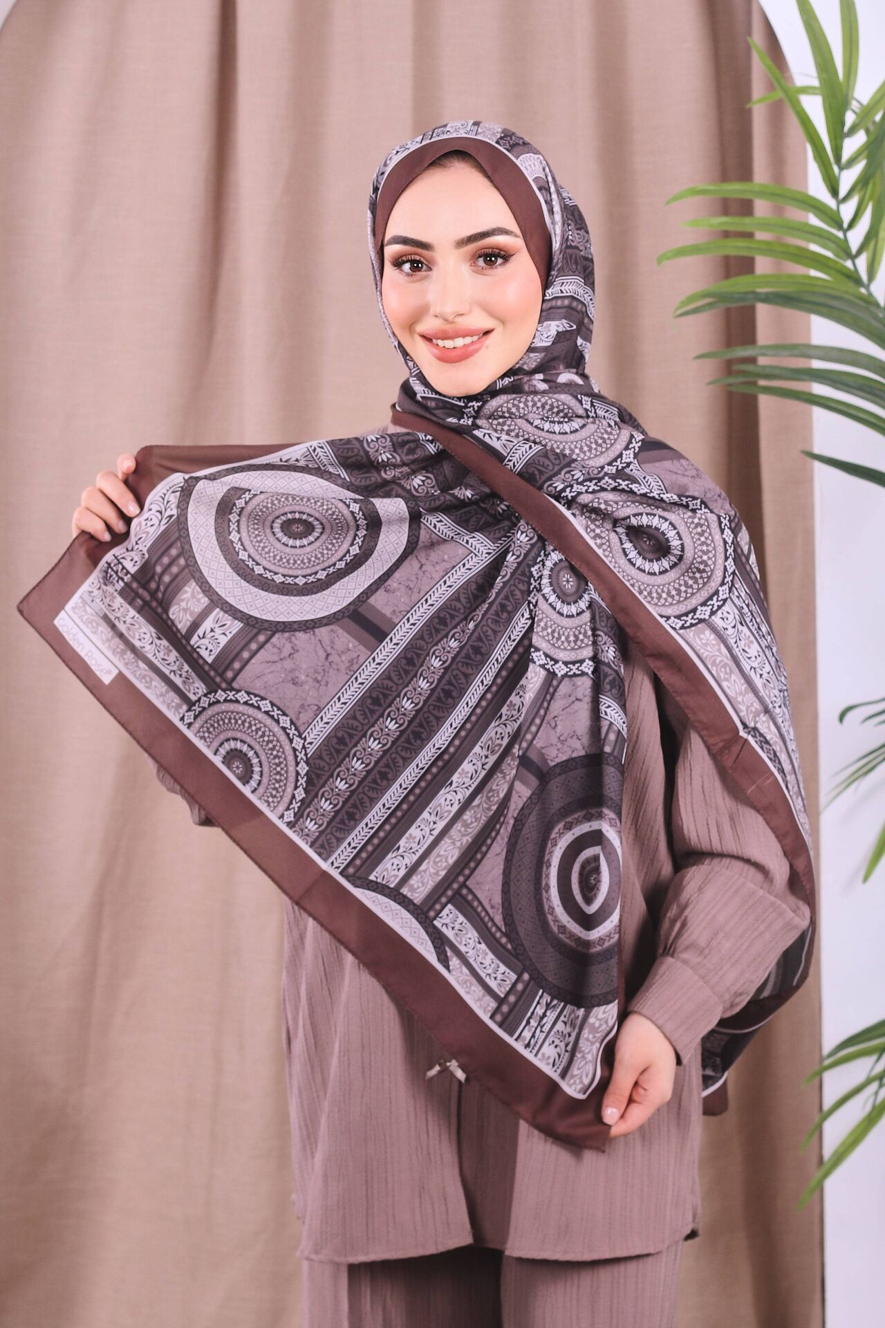 Etnik Desen Retro Soft Şal