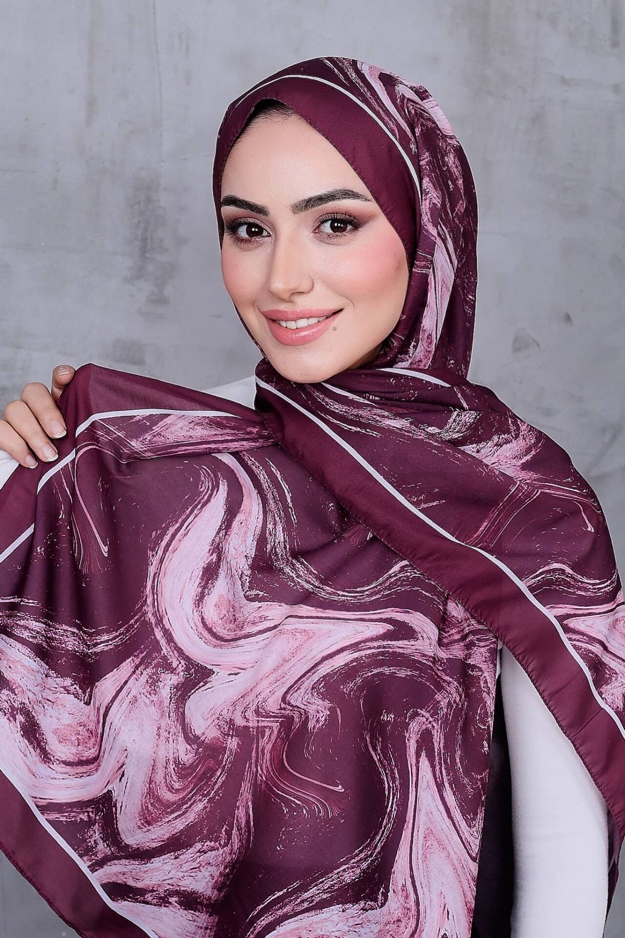 Pamuksu Soft Dalga Desen Şal