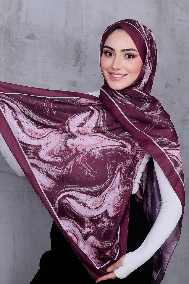 Pamuksu Soft Dalga Desen Şal