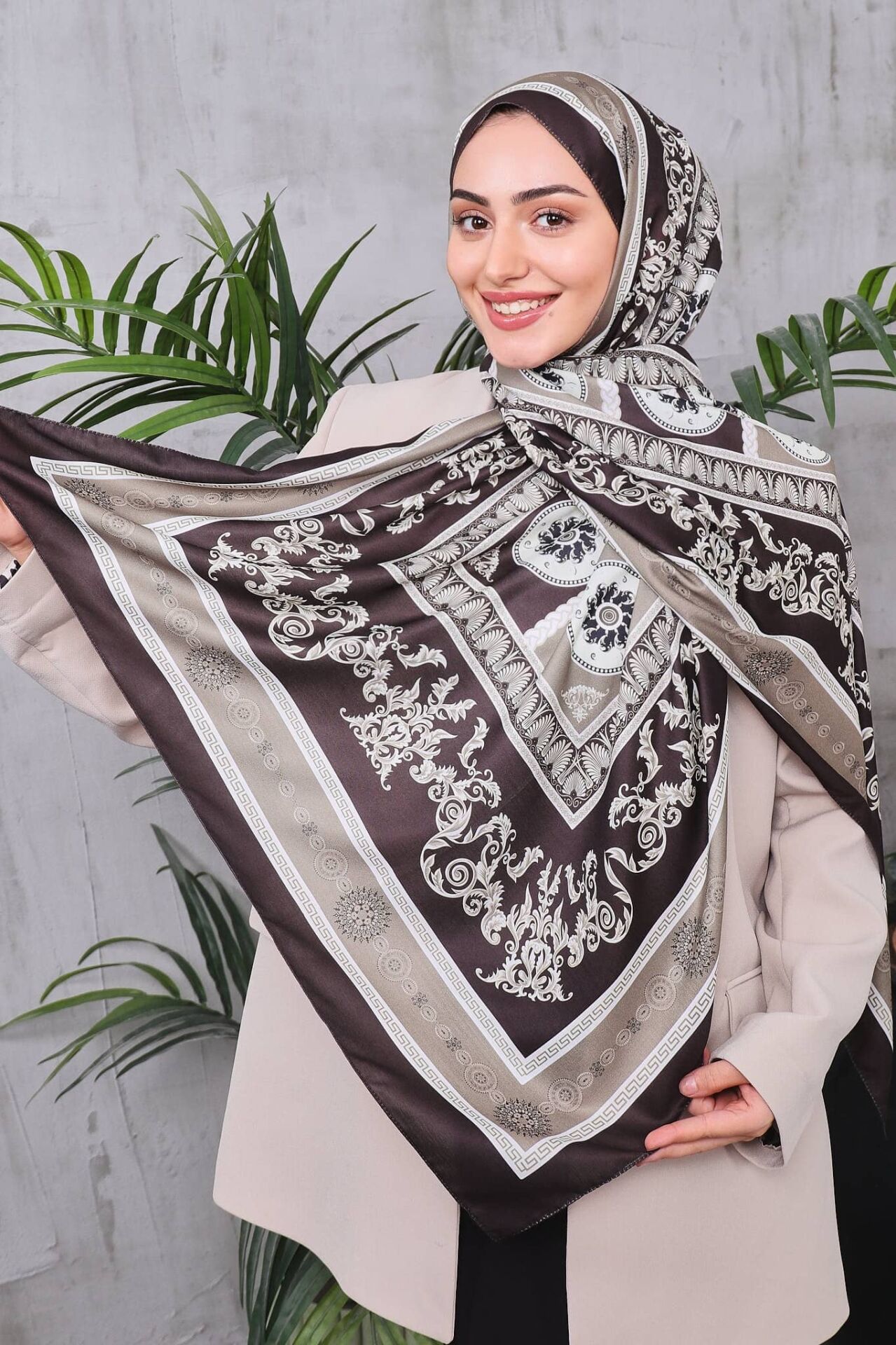Etnik Desen Retro Soft Şal