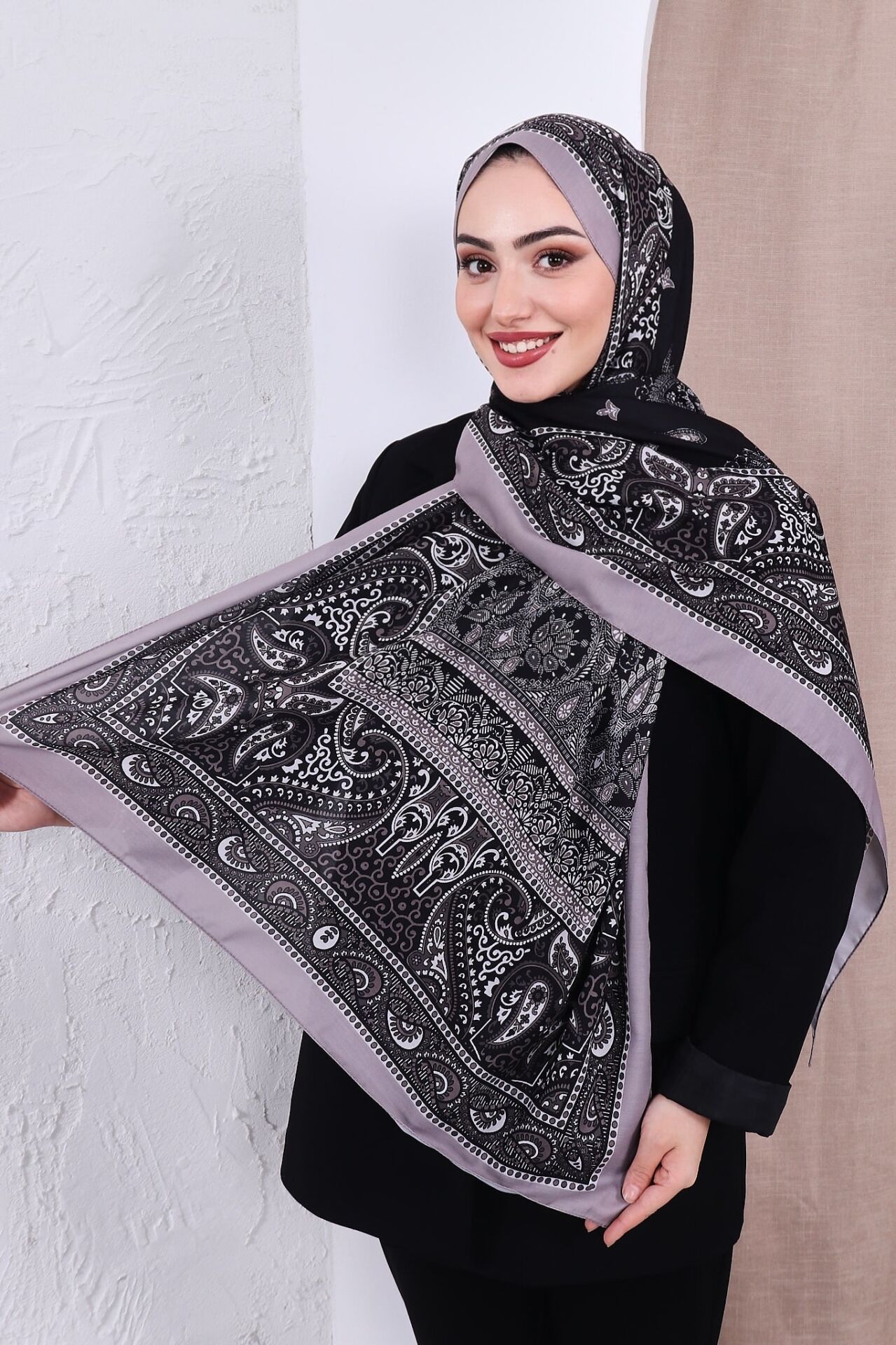 Etnik Desen Retro Soft Şal