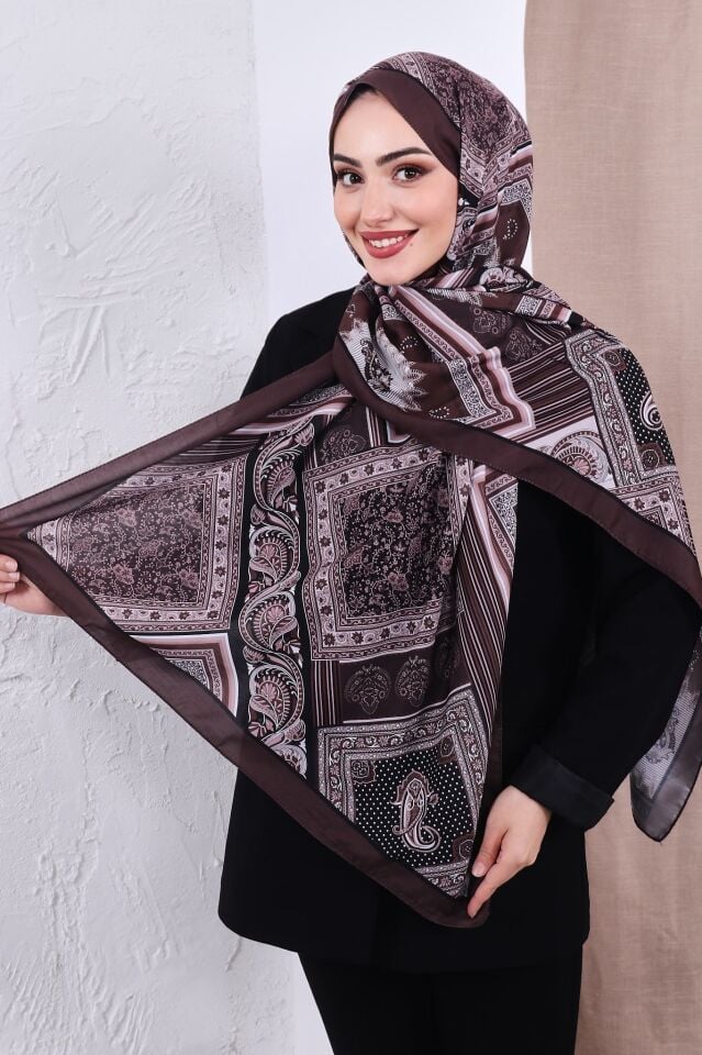 Etnik Desen Retro Soft Şal