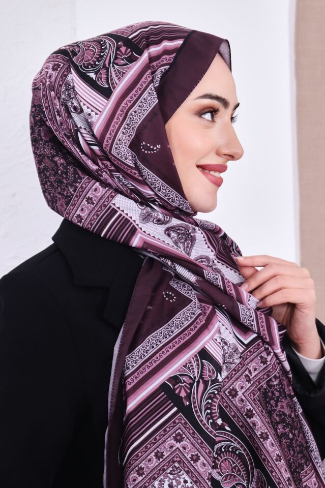 Etnik Desen Retro Soft Şal