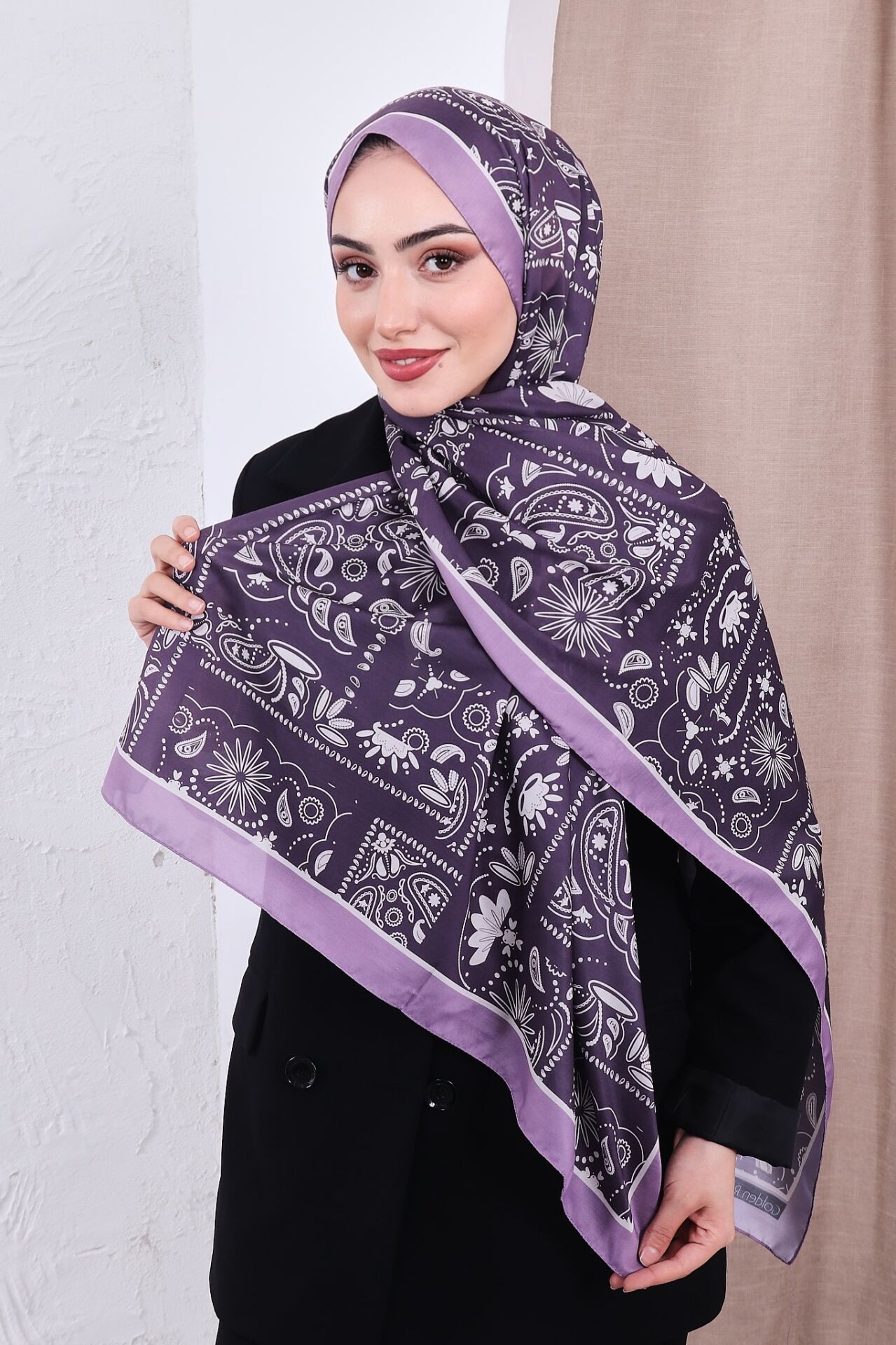Etnik Desen Retro Soft Şal