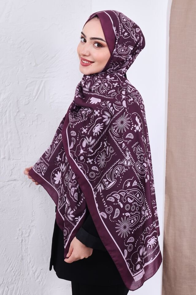 Etnik Desen Retro Soft Şal