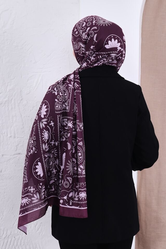 Etnik Desen Retro Soft Şal