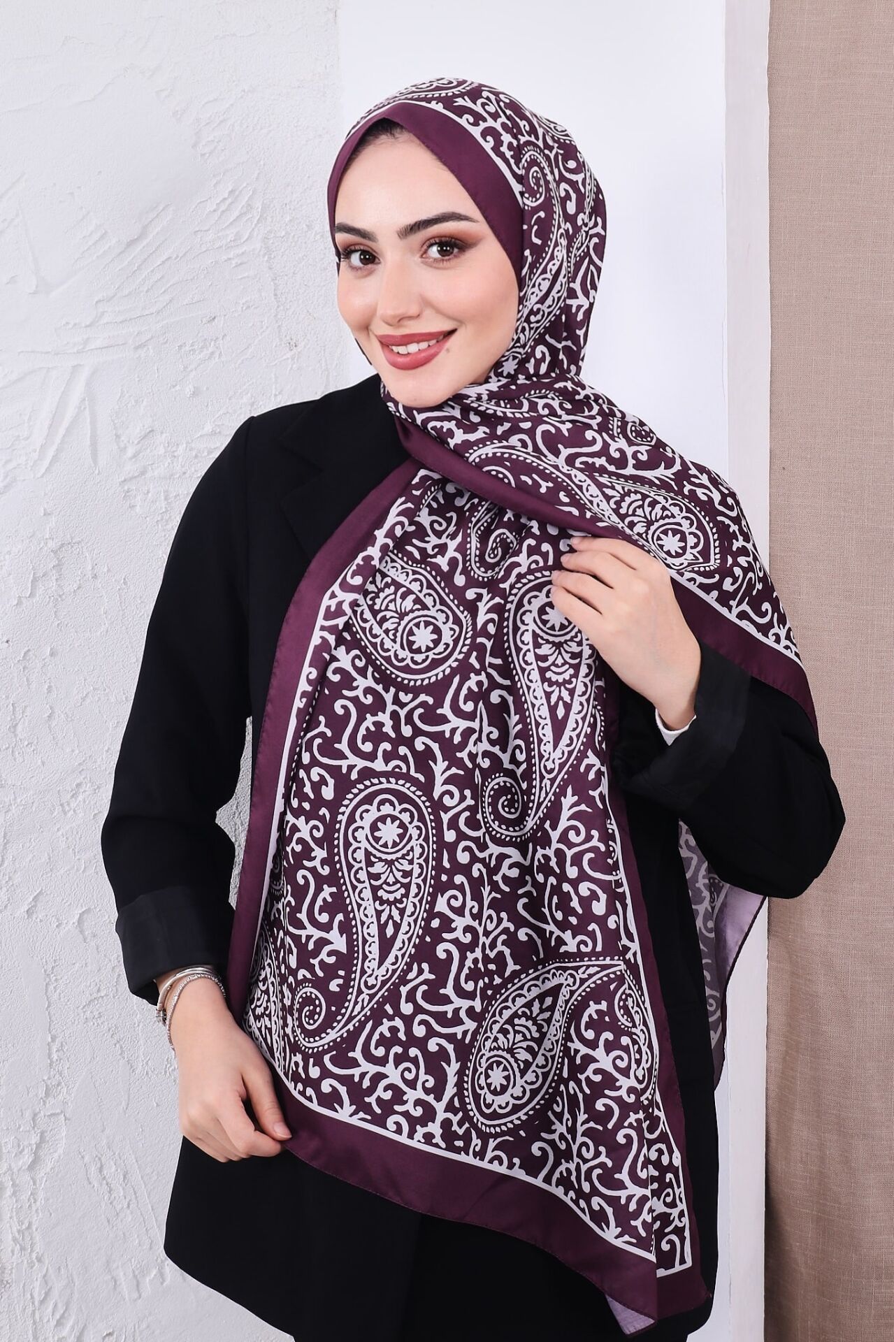 Etnik Desen Retro Soft Şal