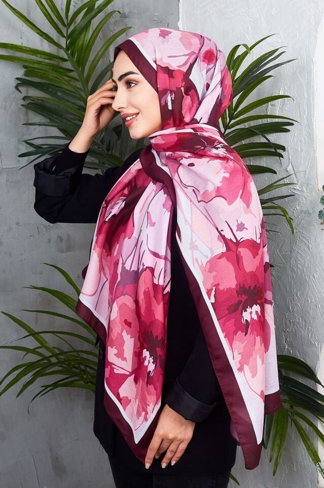 Daisy Soft Çiçek Desenli Şal
