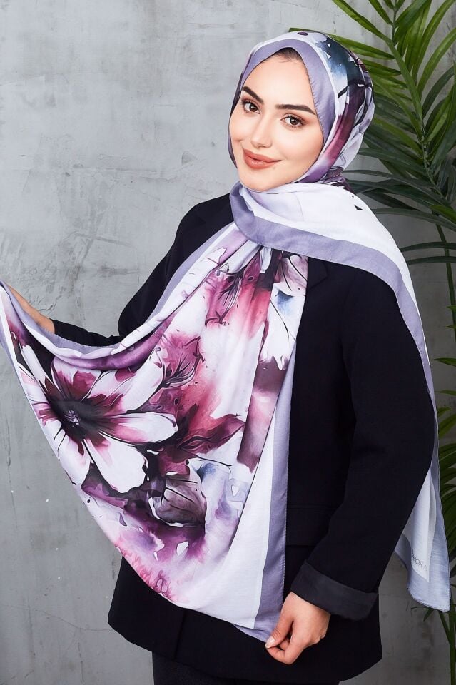 Daisy Soft Çiçek Desenli Şal
