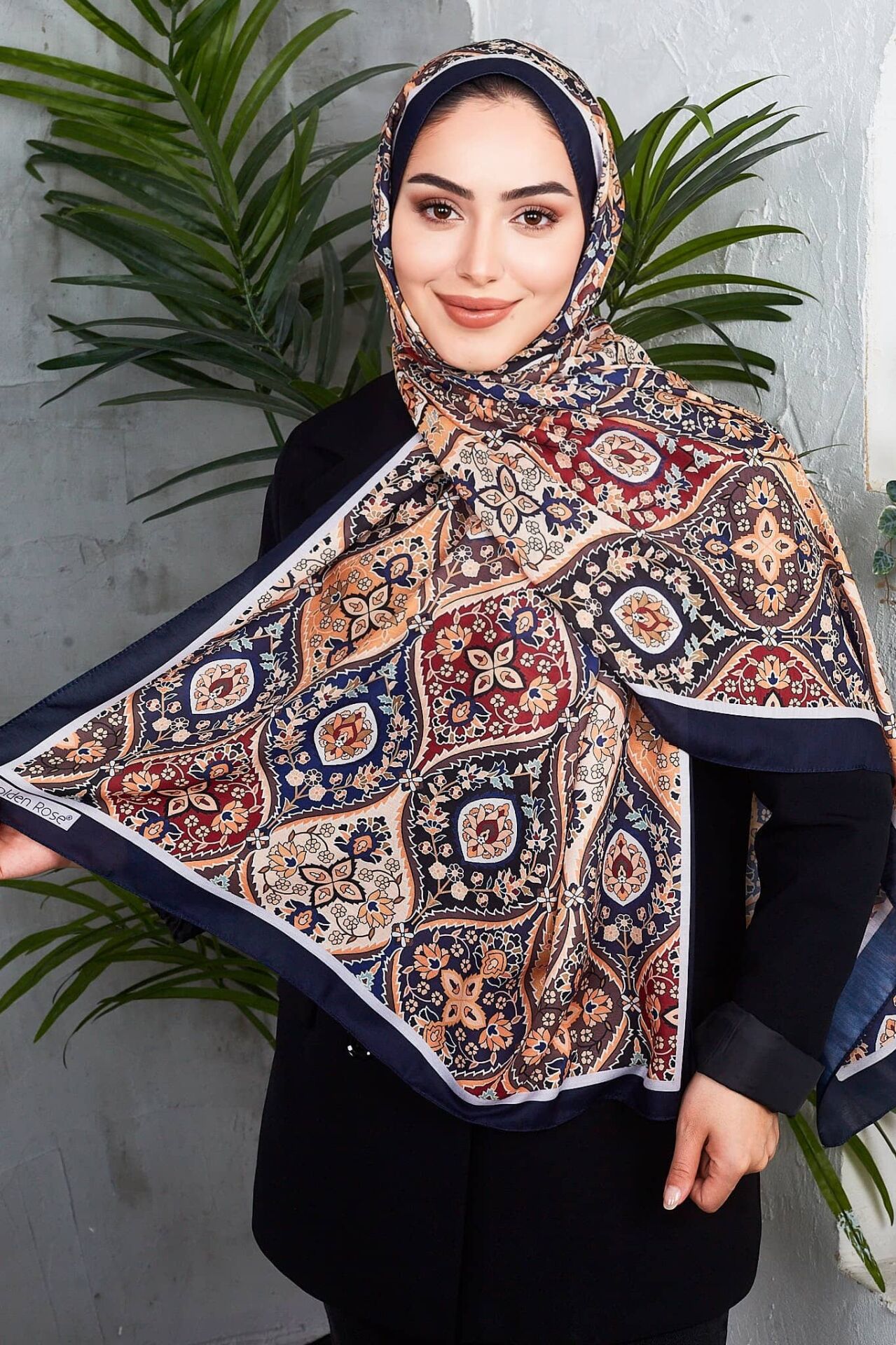 Etnik Desen Retro Soft Şal