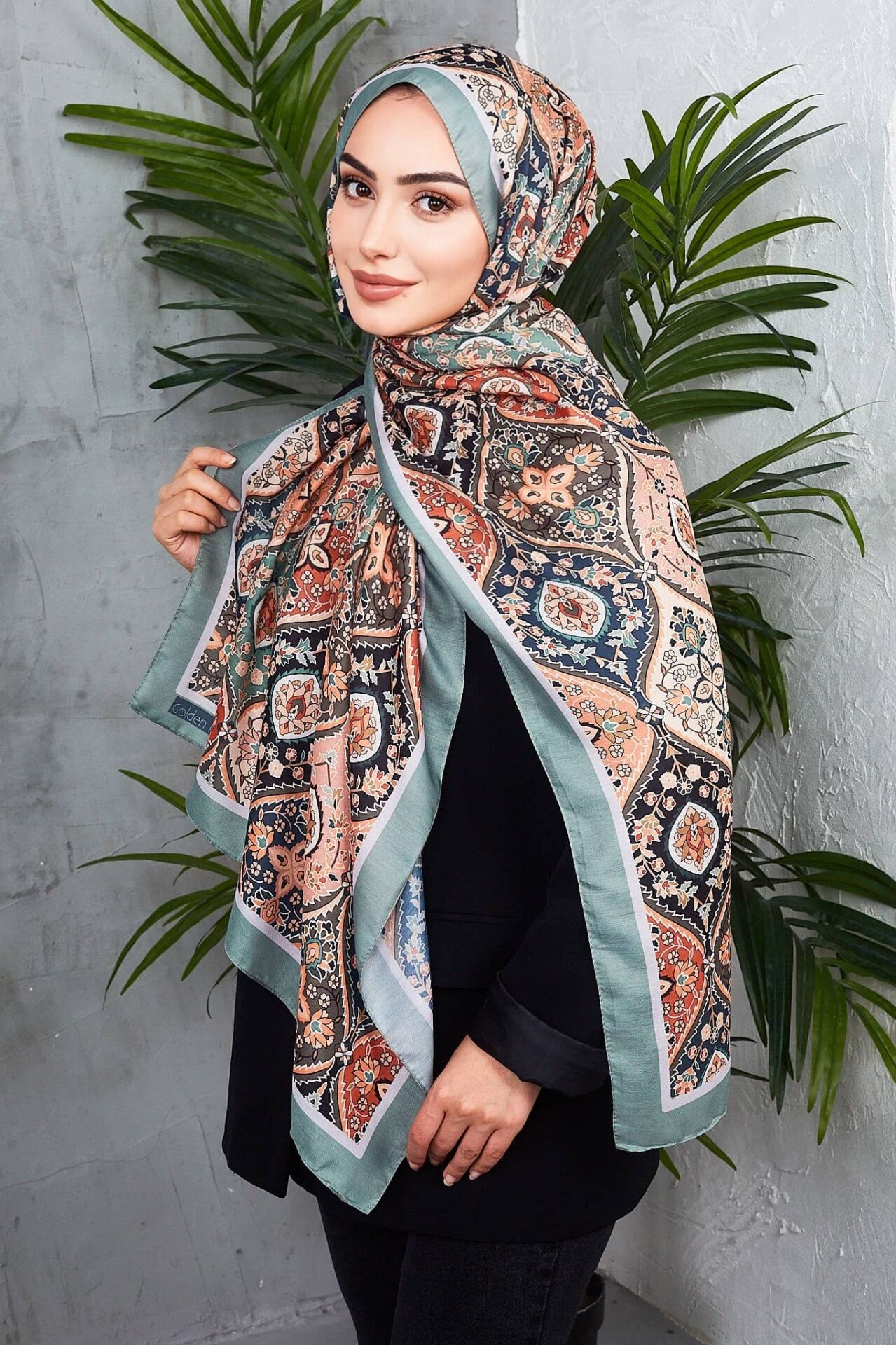 Etnik Desen Retro Soft Şal