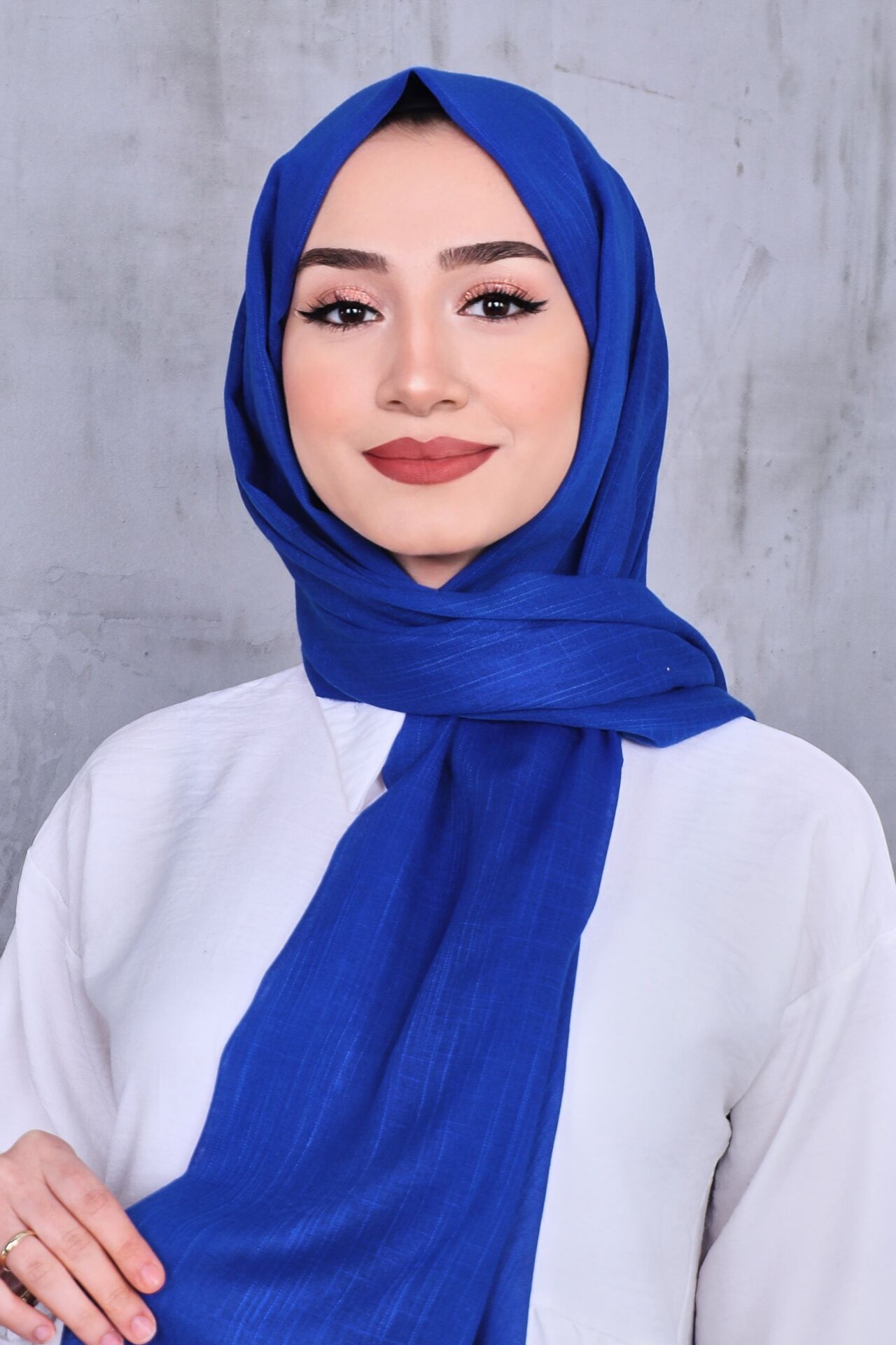 Flamlı Düz Renk Şal