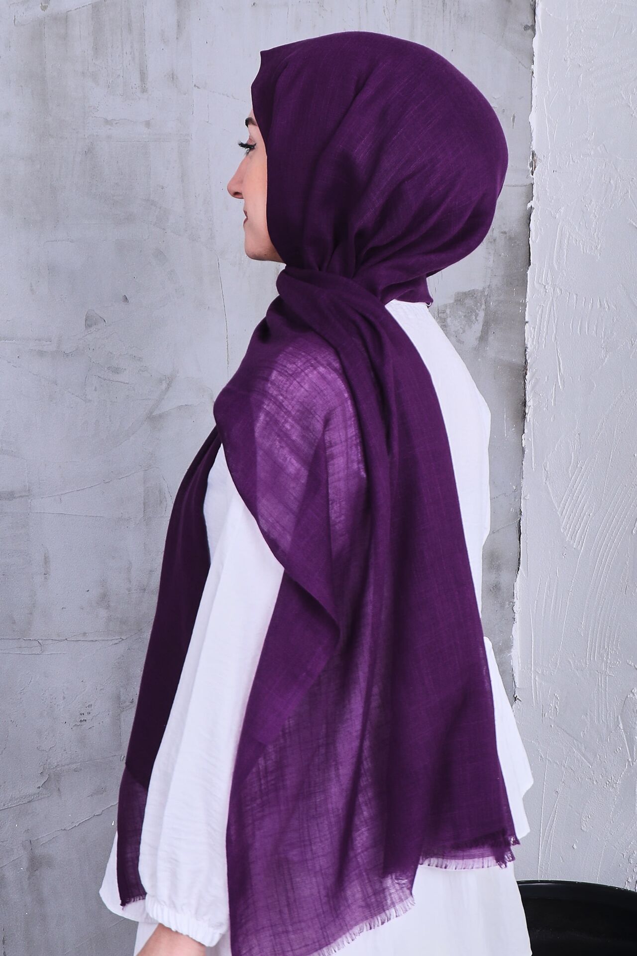 Flamlı Düz Renk Şal