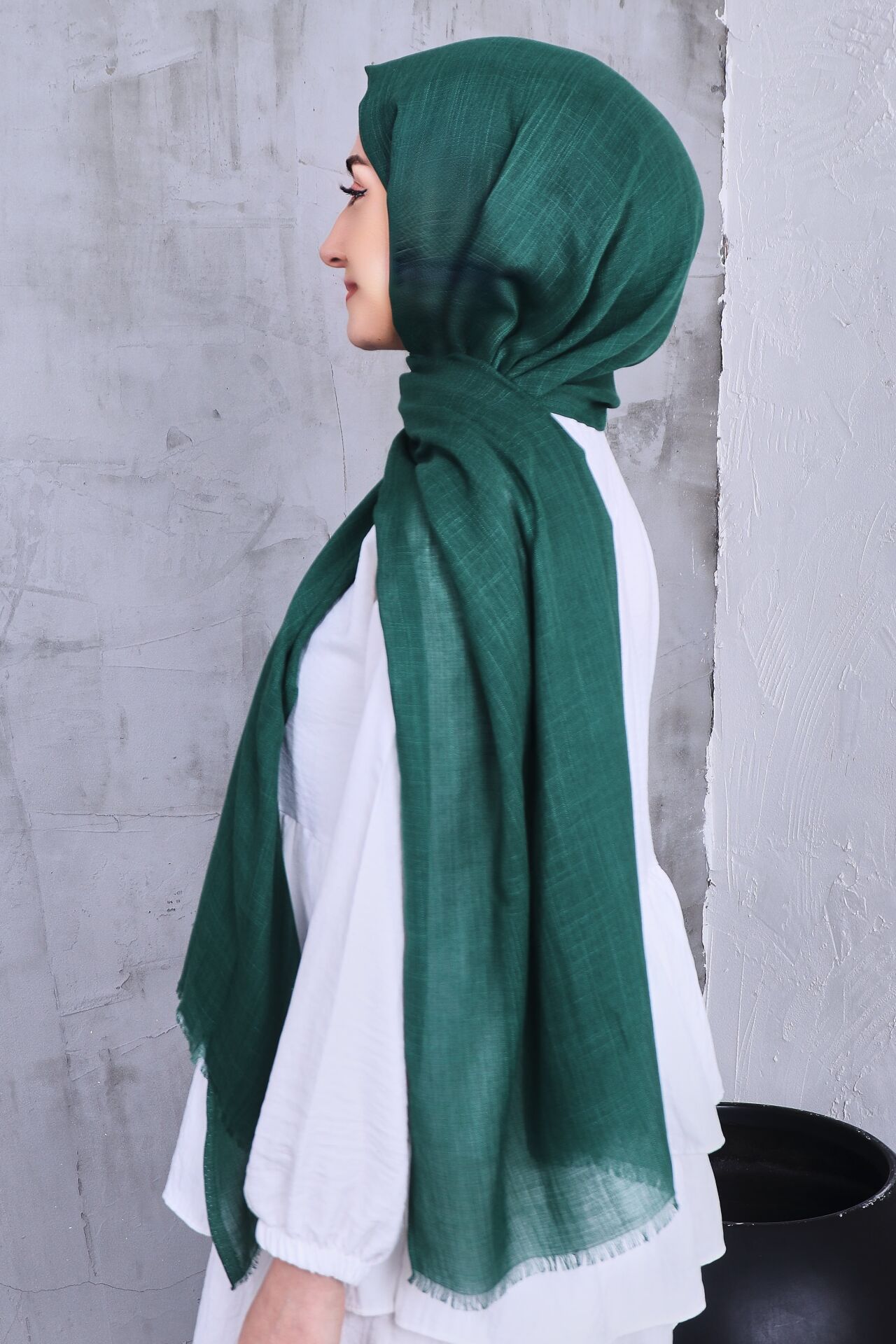 Flamlı Düz Renk Şal