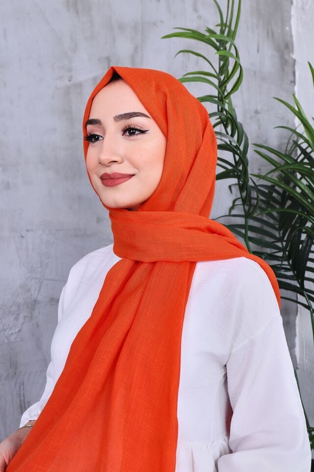 Flamlı Düz Renk Şal