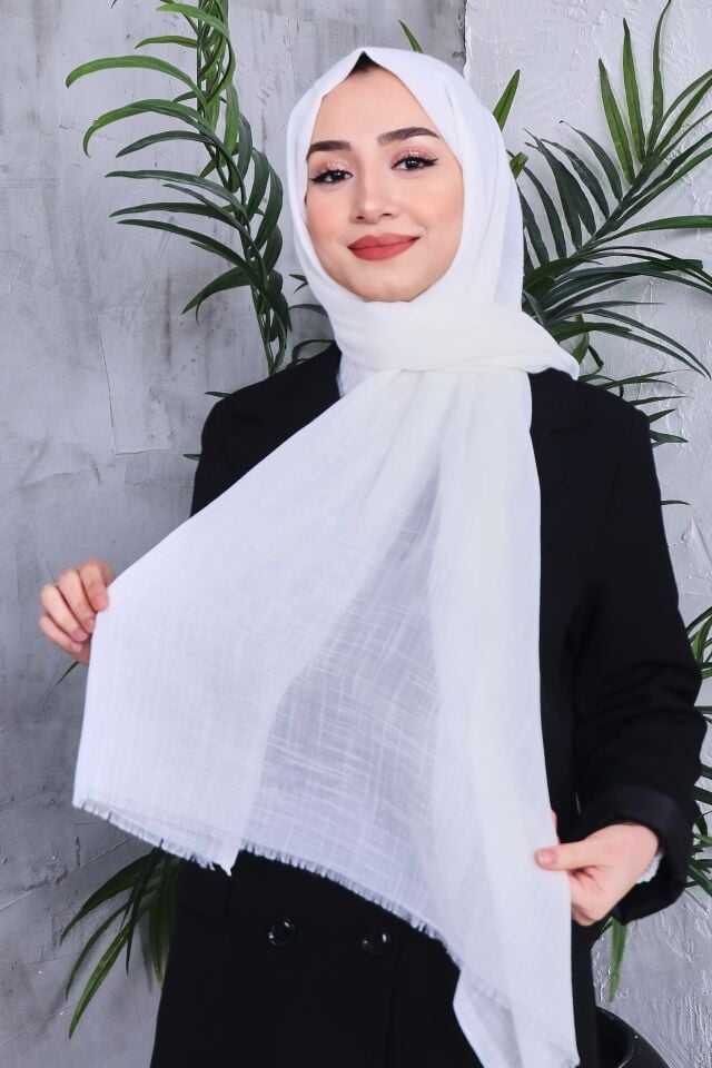 Flamlı Düz Renk Şal