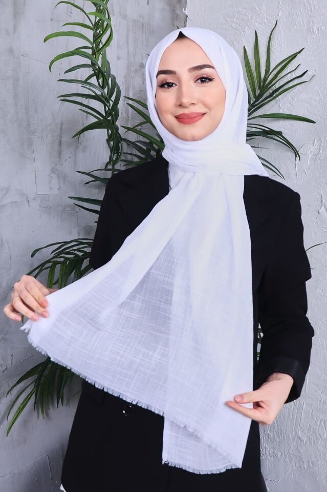 Flamlı Düz Renk Şal