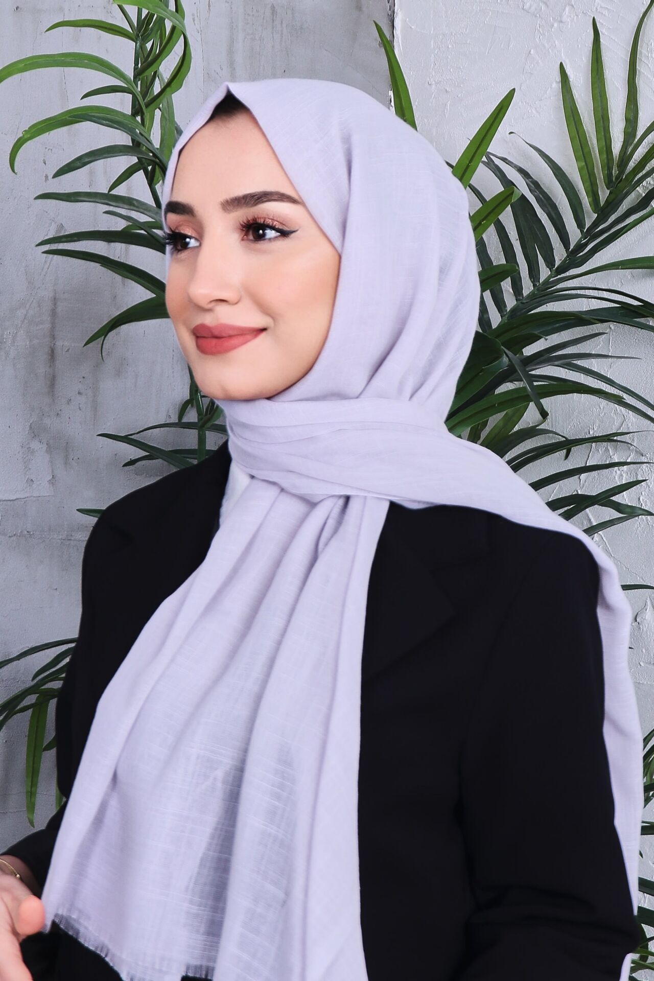 Flamlı Düz Renk Şal