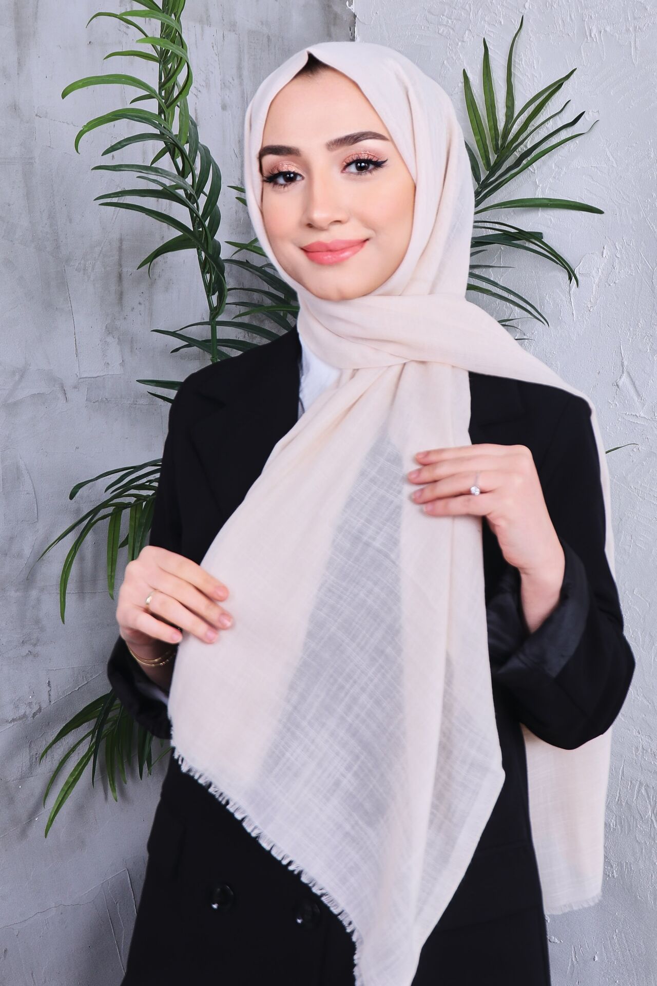 Flamlı Düz Renk Şal